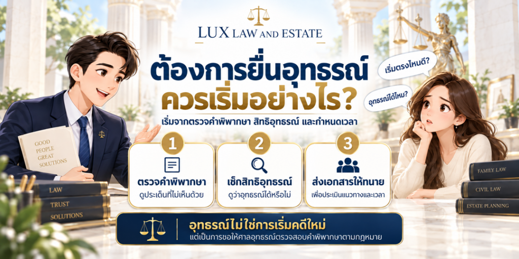 แนวทางยื่นอุทธรณ์กับ LUX LAW